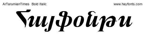 ArTarumianTimes Bold Italic