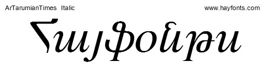 ArTarumianTimes Italic