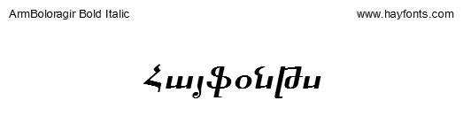 ArmBoloragir Bold Italic