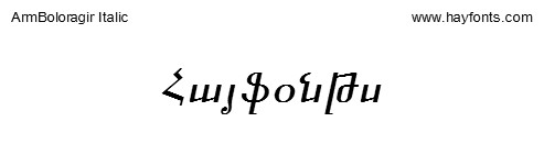 ArmBoloragir Italic