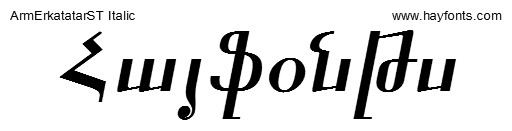 ArmErkatatarST Italic