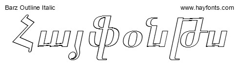 Barz Outline Italic